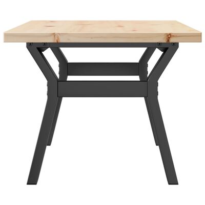 vidaXL Tavolino Salotto Telaio a Y 80x50x40,5 cm Legno Pino e Acciaio