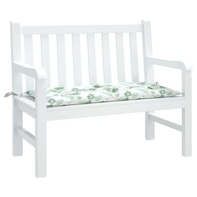 Cuscino Per Panca Da Giardino Bianco Crema 100x50x7 Cm Tessuto