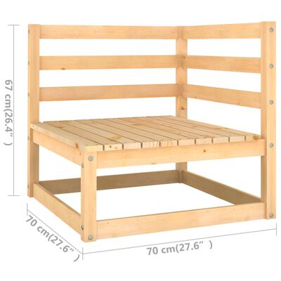 vidaXL Set Salotto Giardino 11pz Cuscini Antracite Legno Massello Pino