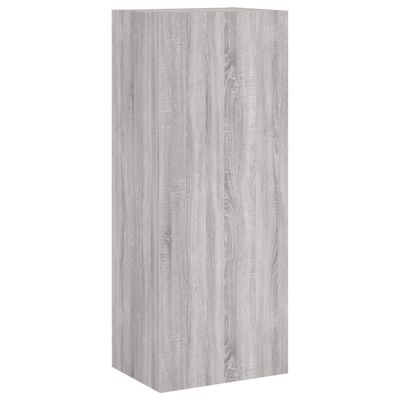 vidaXL Mobile TV Parete Grigio Sonoma 40,5x30x102 cm Legno Multistrato