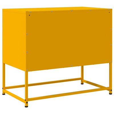 vidaXL Mobile TV Giallo Senape 68,5x39x60,5 cm in Acciaio