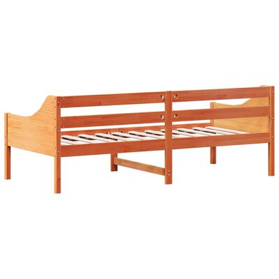 vidaXL Dormeuse Marrone Cera 100x200 cm in Legno Massello di Pino