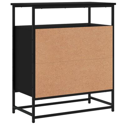 vidaXL Credenza Nera 69x35x80 cm in Legno Multistrato