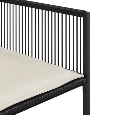 vidaXL Sedie da Giardino con Cuscini 4 pz Nere in Polyrattan