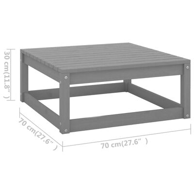 vidaXL Set Divani da Giardino 5 pz Grigio in Legno Massello di Pino