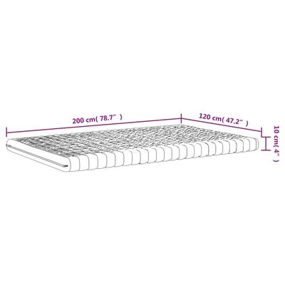 VidaXL Materasso in schiuma bianco 120x200 cm 7 zone durezza 20 ild  Materassi 