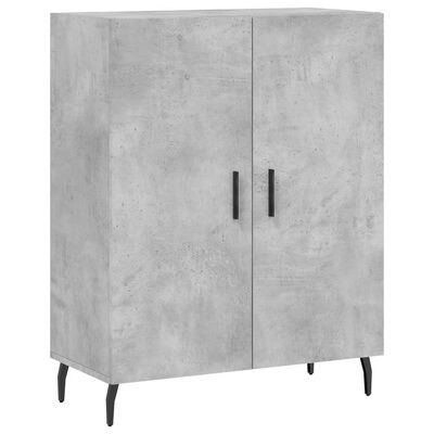 vidaXL Credenza Grigio Cemento 69,5x34x180 cm in Legno Multistrato