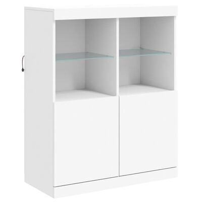 vidaXL Credenza con Luci LED Bianca 283x37x100 cm