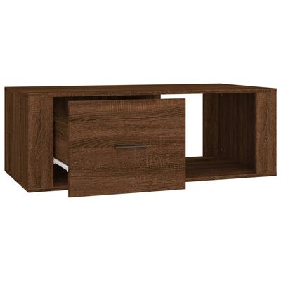 vidaXL Tavolino Salotto Rovere Marrone 100x50,5x35cm Legno Multistrato