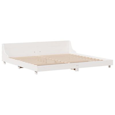 vidaXL Letto senza Materasso Bianco 180x200 cm Legno Massello di Pino