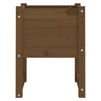 vidaXL Fioriera Marrone Ambra 40x40x52,5 cm in Legno Massello di Pino