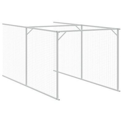 vidaXL Casetta Cani con Corsa Antracite 110x405x110 cm Acciaio Zincato