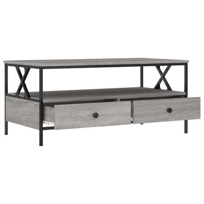 vidaXL Tavolino da Salotto Grigio Sonoma 100x51x45cm Legno Multistrato