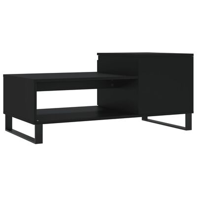 vidaXL Tavolino da Salotto Nero 100x50x45 cm in Legno Multistrato