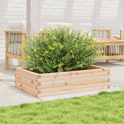 vidaXL Fioriera da Giardino 90x60x23 cm in Legno Massello di Pino