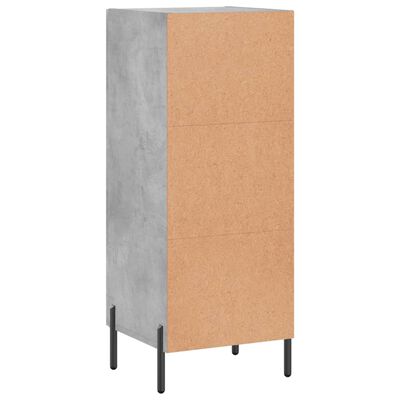 vidaXL Credenza Grigio Cemento 34,5x34x90 cm in Legno Multistrato