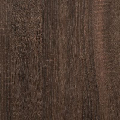 vidaXL Giroletto Rovere Marrone 135x190cm in Legno Multistrato Metallo