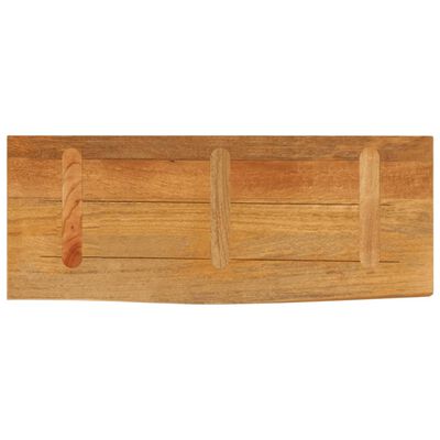 vidaXL Piano Tavolo Bordi Vivi 90x20x2,5 cm in Legno Massello di Mango