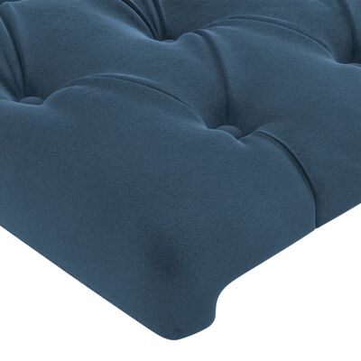 vidaXL Giroletto senza Materasso Blu Scuro 140x190 cm in Velluto