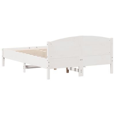 vidaXL Letto senza Materasso Bianco 140x190 cm Legno Massello di Pino