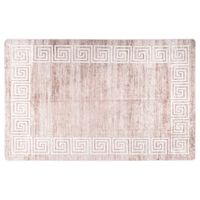 vidaXL Tappeto Lavabile 80x150 cm Beige Antiscivolo