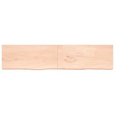 vidaXL Piano Bagno 220x50x(2-4) cm in Legno Massello Non Trattato