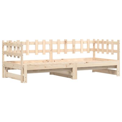 vidaXL Dormeuse Estraibile 2x(90x190) cm Legno Massello di Pino