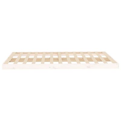 vidaXL Giroletto senza Materasso Bianco 120x200 cm Legno Massello Pino