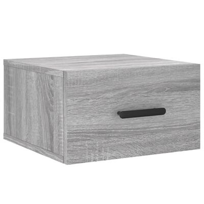 vidaXL Comodini a Muro 2 pz Grigio Sonoma 35x35x20 cm