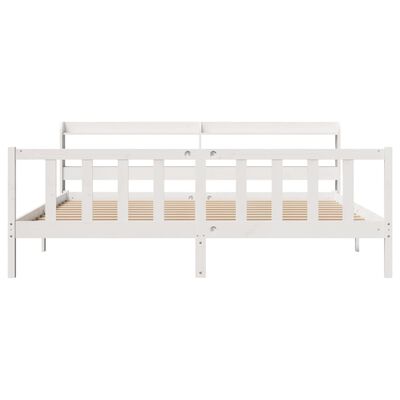 vidaXL Letto senza Materasso Bianco 180x200 cm Legno Massello di Pino