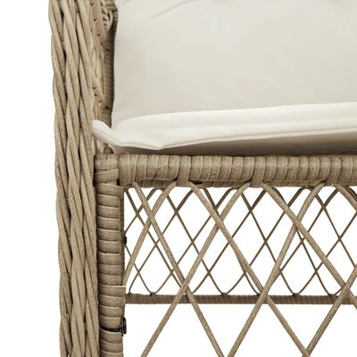 vidaXL Set da Pranzo da Giardino 9 pz con Cuscini Beige in Polyrattan