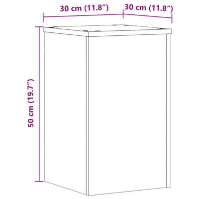 vidaXL Supporti per Piante 2 pz Marrone 30x30x50 cm Legno Multistrato