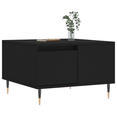 vidaXL Tavolino da Salotto Nero 55x55x36,5 cm in Legno Multistrato