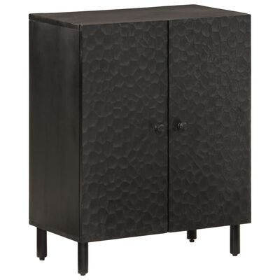 vidaXL Credenza Nera 60x33x75 cm in Legno Massello di Mango