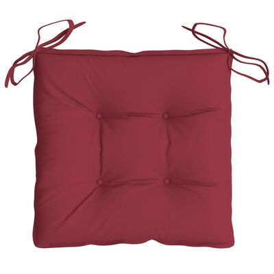 vidaXL Cuscini per Sedia 4 pz Rosso Vino 40x40x7 cm in Tessuto Oxford