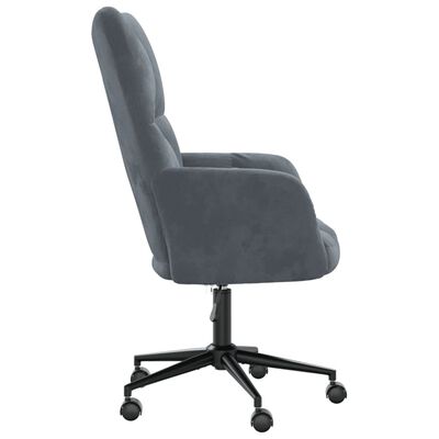 vidaXL Sedia Relax Grigio Scuro in Velluto