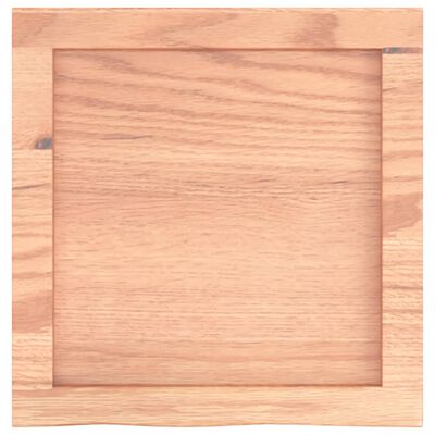 vidaXL Piano Bagno Marrone 40x40x(2-6) cm Legno Massello Trattato