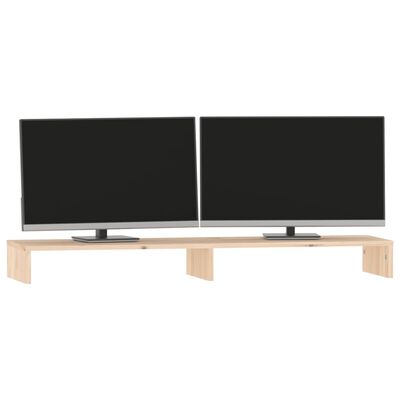 vidaXL Supporto per Monitor 100x27x10 cm in Legno Massello di Pino