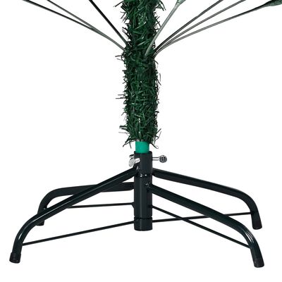 vidaXL Albero di Natale Preilluminato con Palline Verde 120 cm PVC