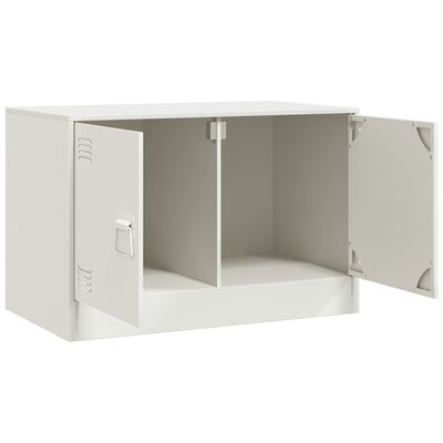 vidaXL Mobile Porta TV Bianco 67x39x44 cm in Acciaio