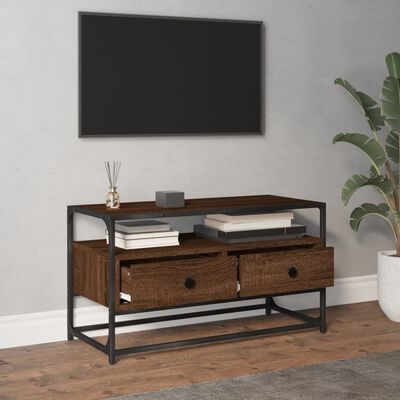 vidaXL Mobile Porta TV Rovere Marrone 80x35x45 cm in Legno Multistrato