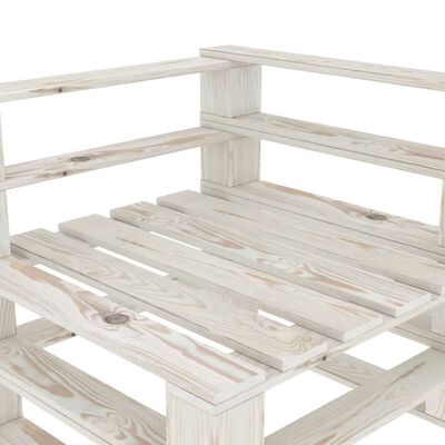 vidaXL Set Salotto da Giardino 6 pz Pallet in Legno Bianco