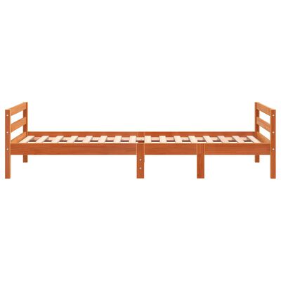 vidaXL Letto senza Materasso Marrone Cera 80x200 cm Legno di Pino