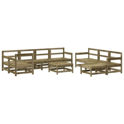 vidaXL Set Salotto da Giardino 10 pz in Legno Impregnato di Pino