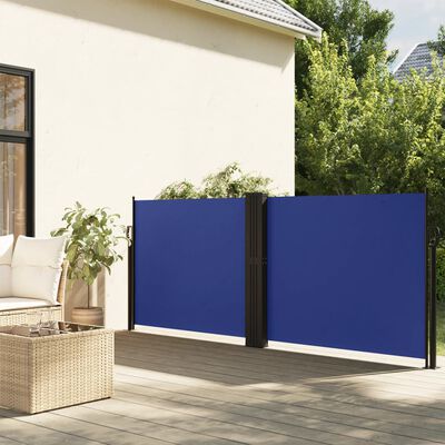 vidaXL Tenda Laterale Retrattile Blu 117x1200 cm