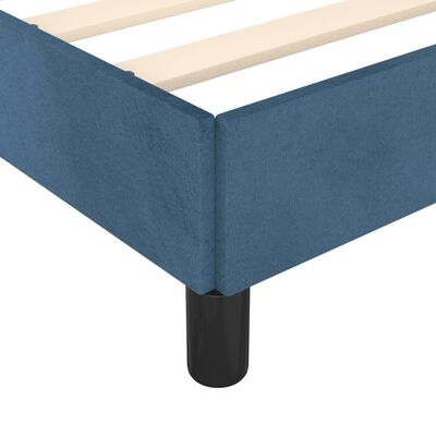 vidaXL Giroletto senza Materasso Blu Scuro 140x190 cm in Velluto