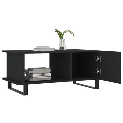 vidaXL Tavolino da Salotto Nero 90x50x40 cm in Legno Multistrato