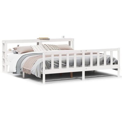 vidaXL Letto senza Materasso Bianco 180x200 cm Legno Massello di Pino