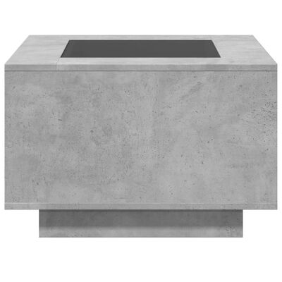 vidaXL Tavolino Salotto con LED Grigio Cemento 60x60x40 cm Multistrato