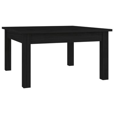 vidaXL Tavolino da Salotto Nero 55x55x30 cm Legno Massello di Pino